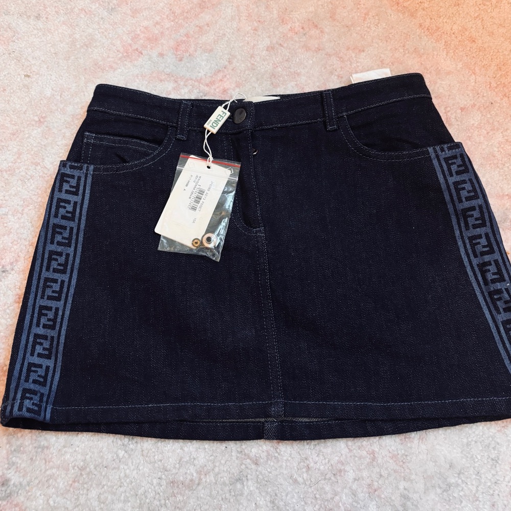 Fendi girls denim skirt size